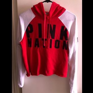 PINK cropped hoodie